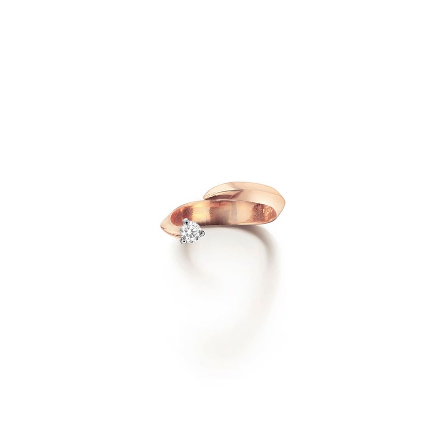 Anello 'Solis' rosa due elementi con brillante SOLIS | AN2 1BRILLAU9R CT.0,08